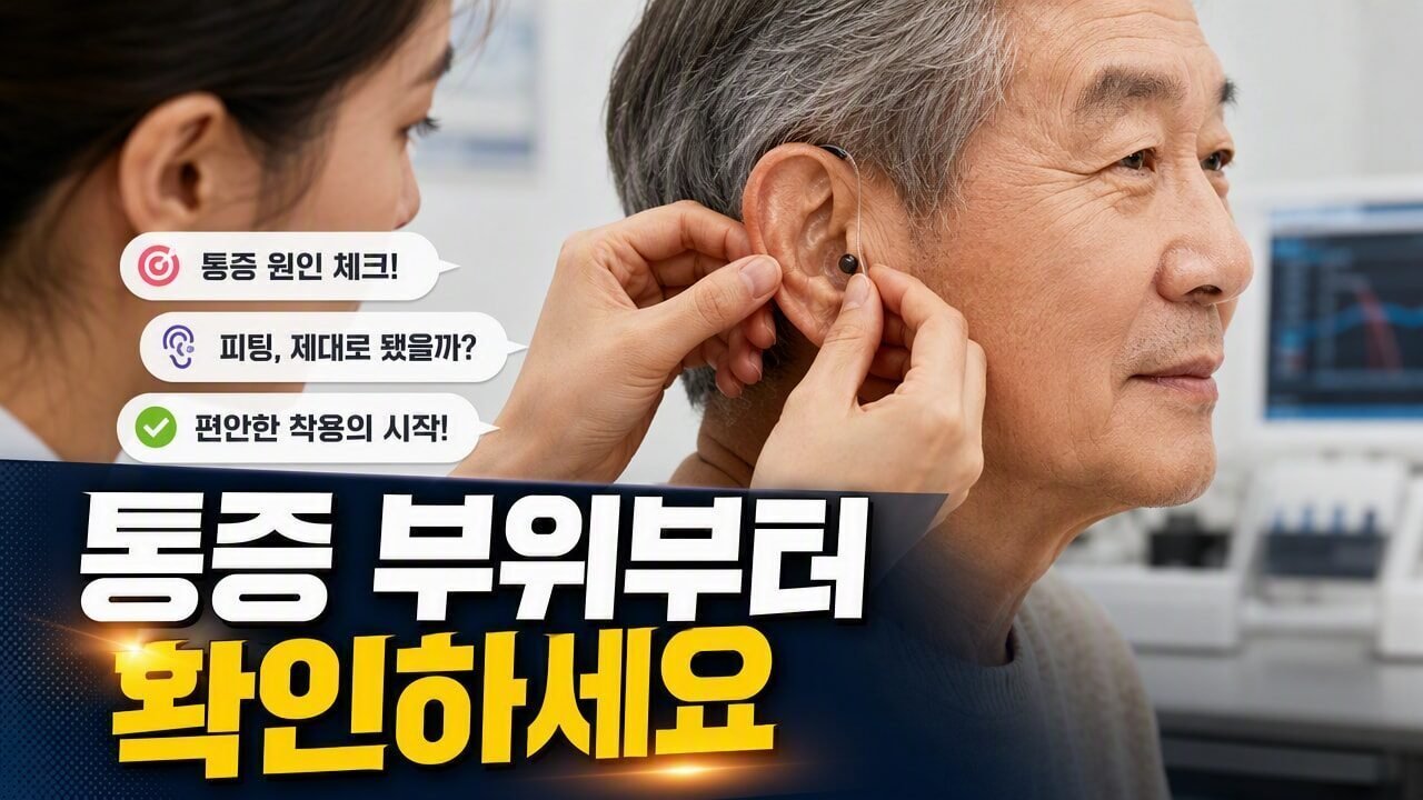 보청기 귀 통증이 생길 때, 착용 위치와 이어팁 압박 중 먼저 확인할 부분