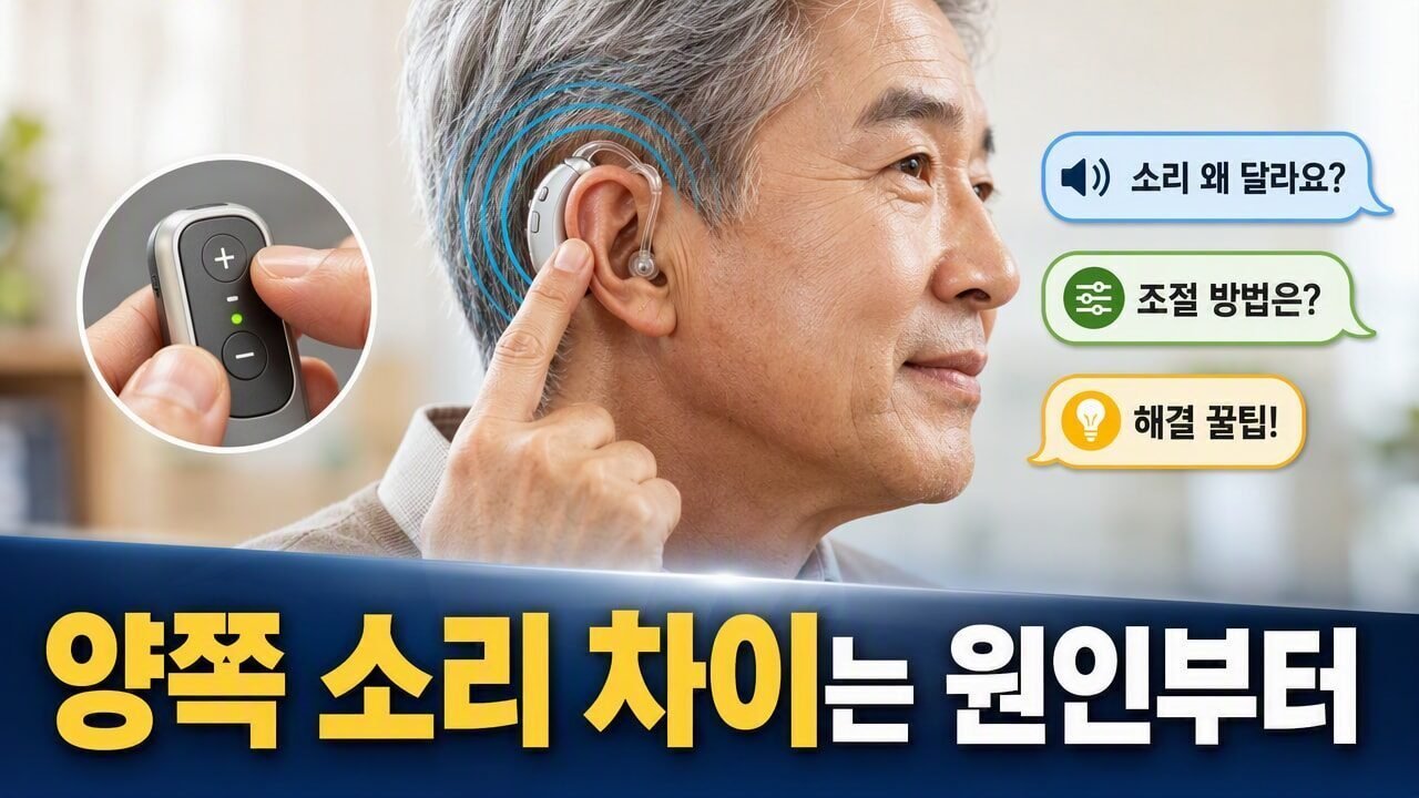 보청기 양쪽 소리 크기가 다르게 들릴 때, 청력 차이와 설정 문제를 구분하는 방법